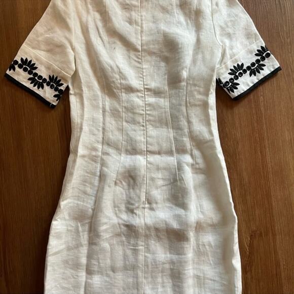 Nanette Lepore Black and White Embroidered Shift Dress - Picture 2 of 3